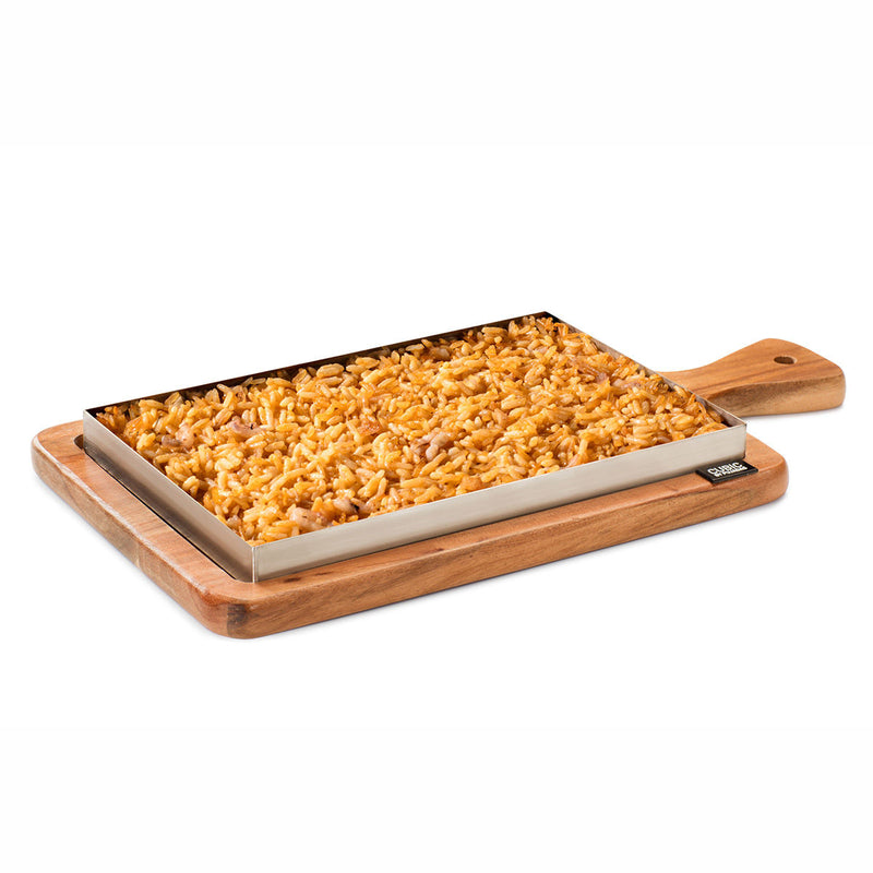 Paella Sheet Pan with Wooden Tray & Handle