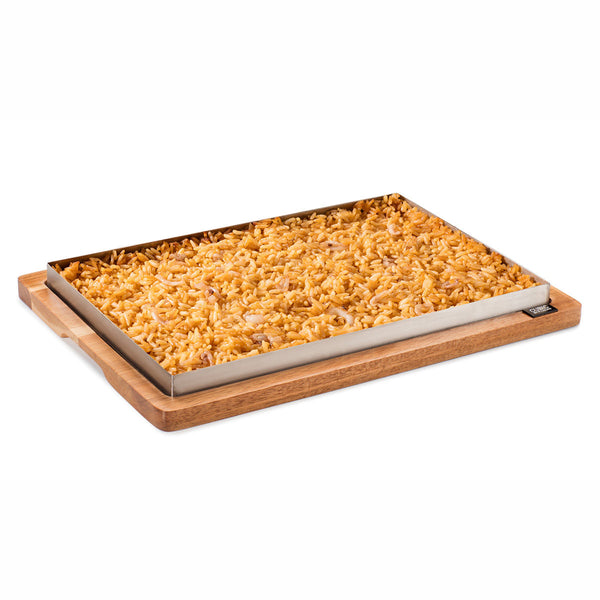 Paella Sheet Pan with Wooden Tray