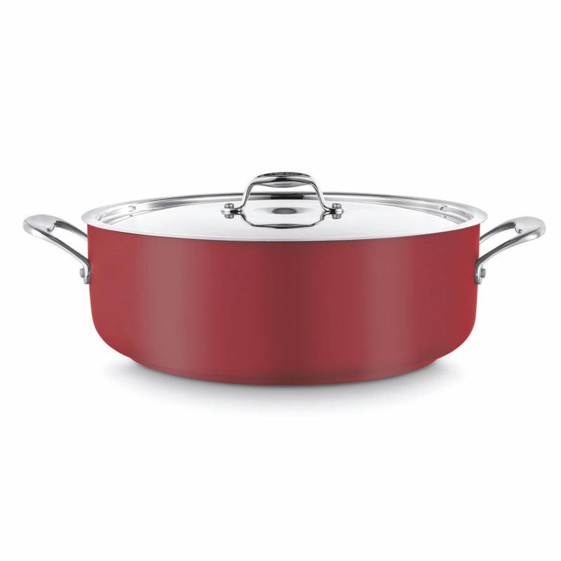 Red Casserole with Lid Ã˜240