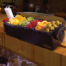 San Jamar 5-Compartment Dome Garnish Centre with Snap-On Caddies