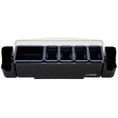 San Jamar 5-Compartment Dome Garnish Centre with Snap-On Caddies