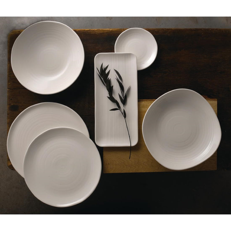 Dudson White Organic Coupe Rect Platter 349 x 158mm (Pack of 6)