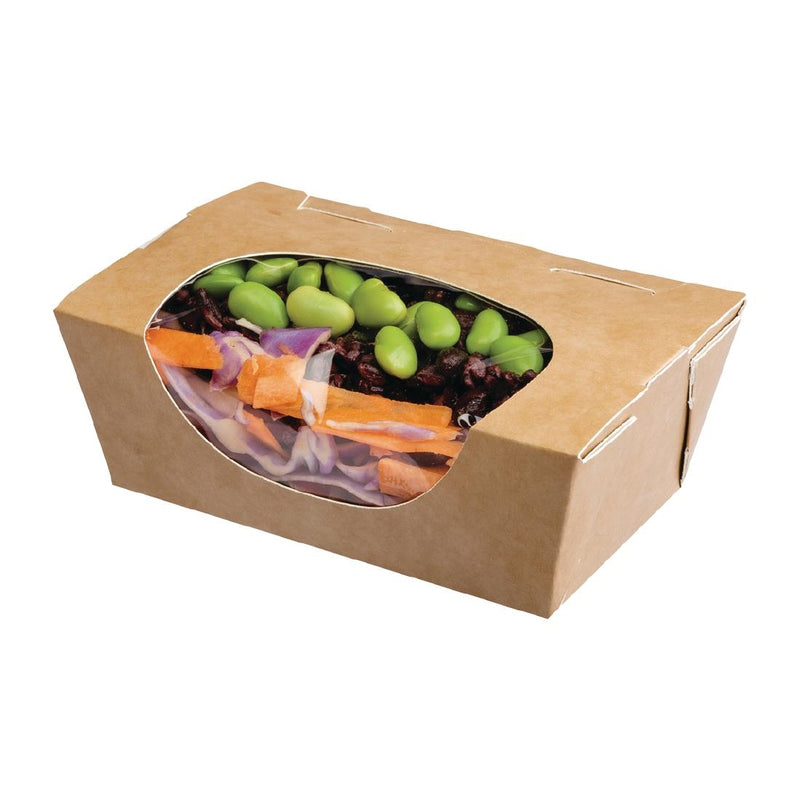 Colpac Zest Kompostierbare kleine Salatboxen aus Kraftpapier, 500 ml/17 oz (500 Stück)