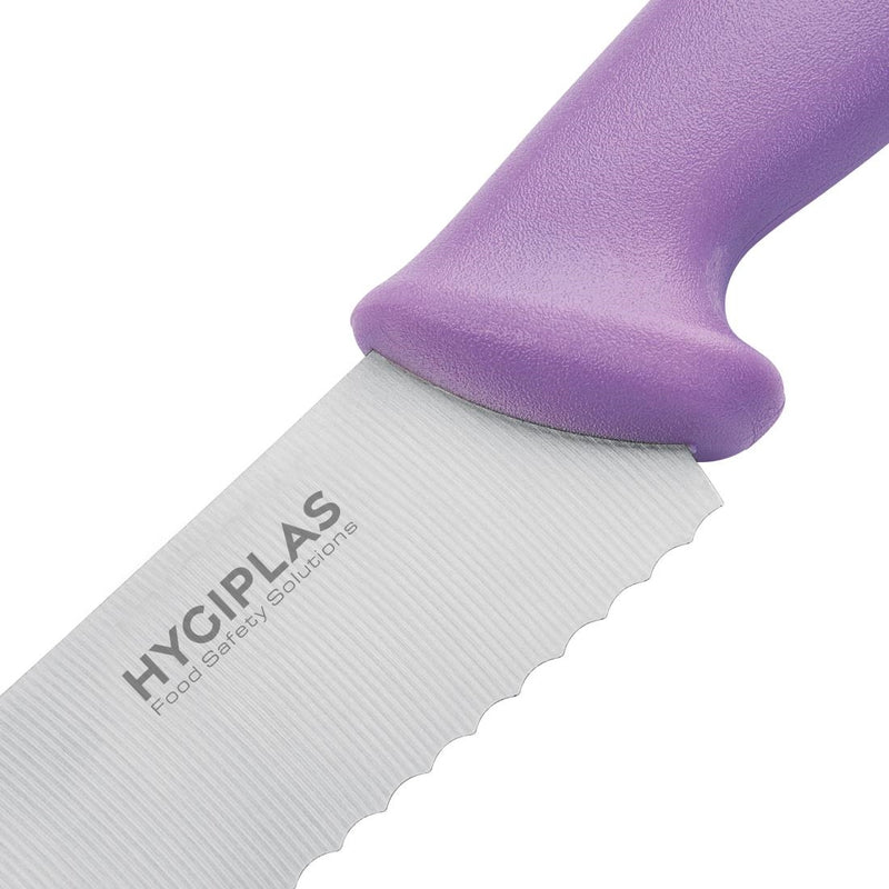 Hygiplas Serrated Pastry Knife Purple - 10"