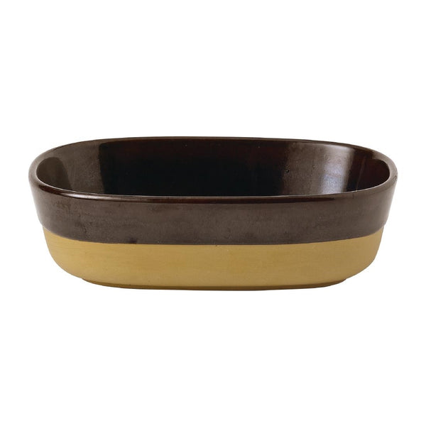 Churchill Emerge Cinnamon Brown Dish 170 x 120mm (Pack of 6)