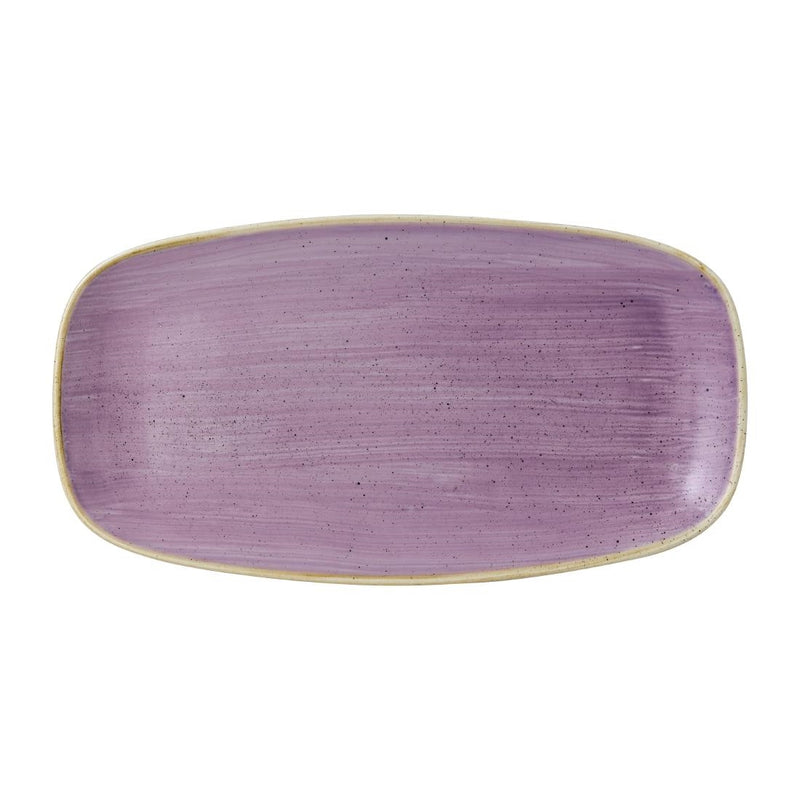 Churchill Stonecast Lavender Chefs Oblong Plate 352 x 187mm (Pack of 6)