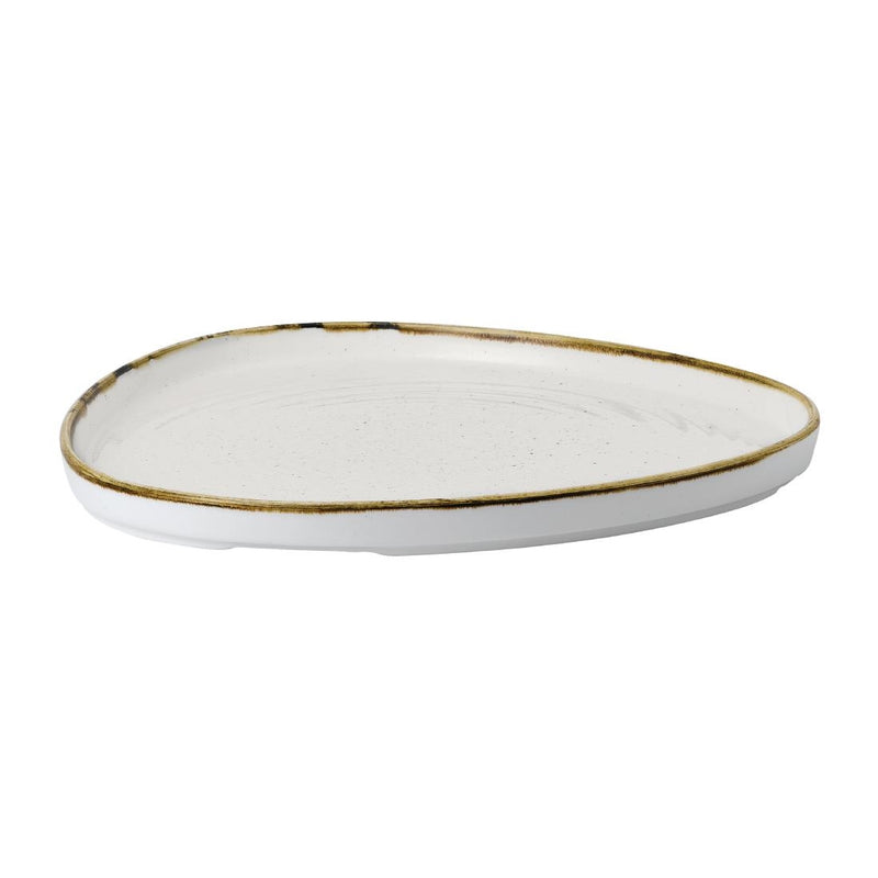 Churchill Stonecast Barley White Triangle Walled Chefs Plate 260mm (Pack of 6)