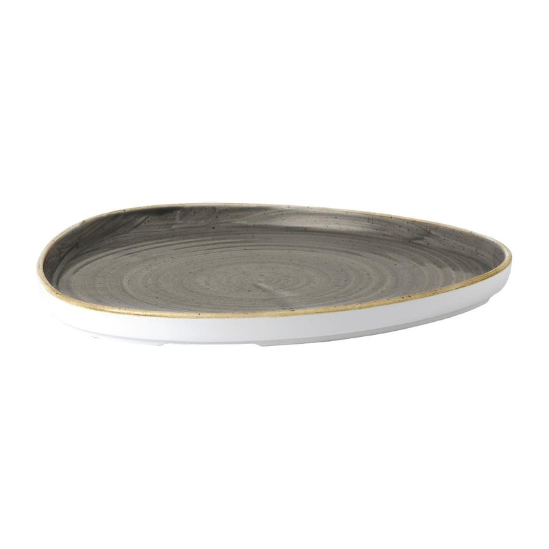 Churchill Stonecast Grey Triangle Walled Chefs Plate 260mm (Pack of 6)