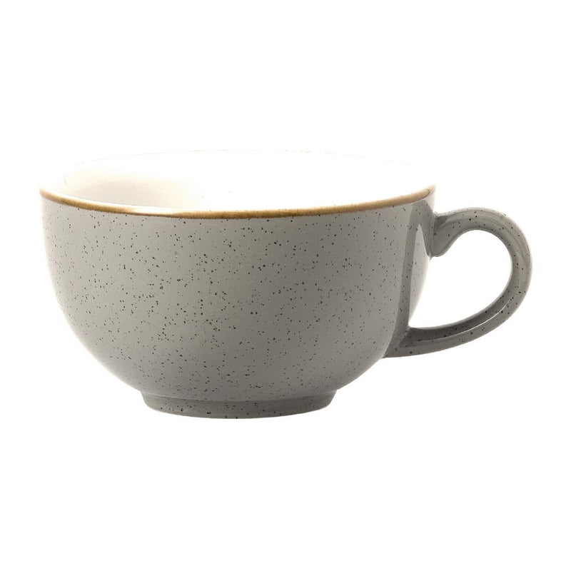 Churchill Stonecast Grey Cappuccino-Tasse, 280 ml, 12 Stück