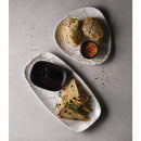 Churchill Studio Prints Kintsugi Achatgrauer Chefs-Teller, länglich, 352 x 187 mm, 6 Stück