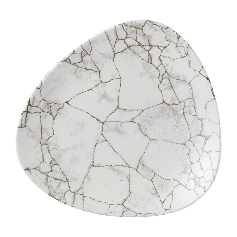 Churchill Studio Prints Kintsugi Agate Grey Lotus Plate 254mm (Pack of 12)