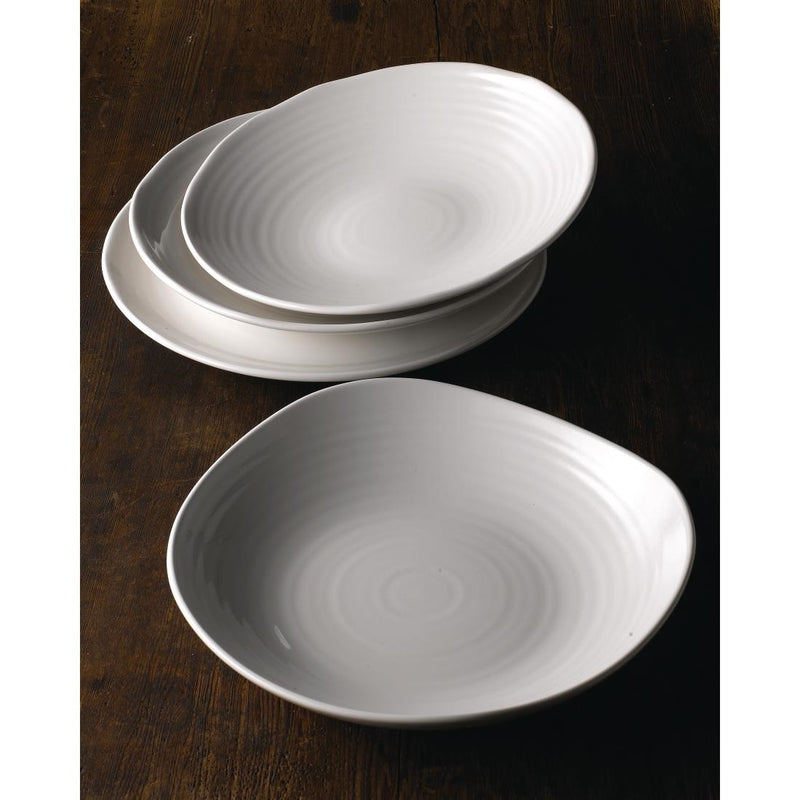 Dudson White Organic Coupe Flat Plate 317mm (Pack of 6)