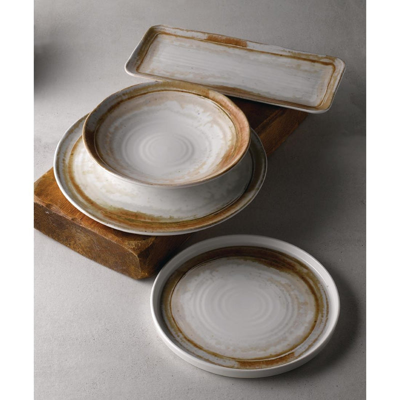 Dudson Sandstone Organic Coupe Flat Plate 317mm (Pack of 6)