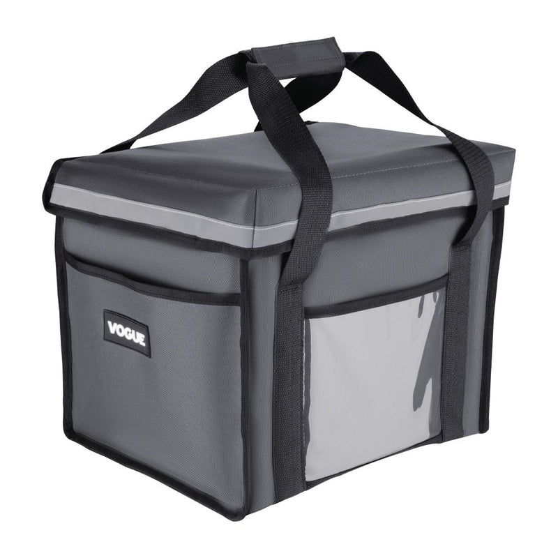 Vogue Insulated Folding Delivery Bag Grey 380x305x380mm