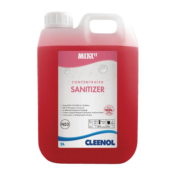 Cleenol Mixx It Surface Cleaner and Sanitiser 2Ltr (Pack of 2)