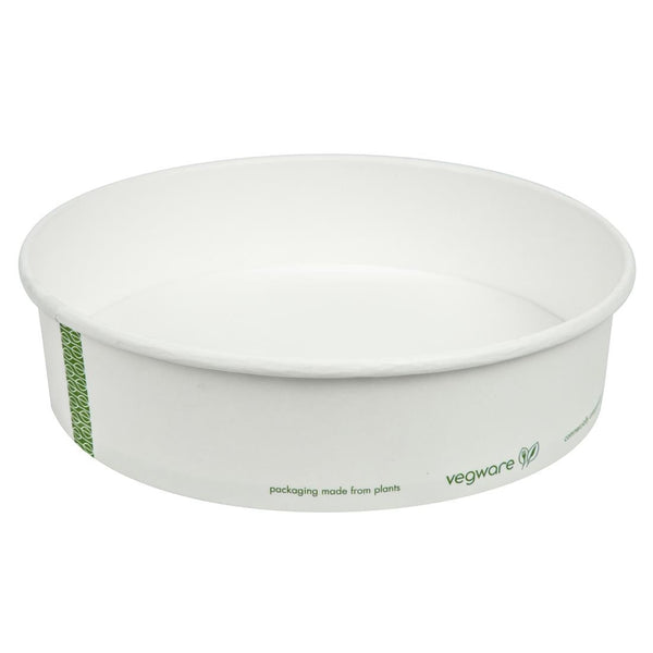 Vegware 185-Serie Kompostierbare Bon Appetit breite, mit PLA ausgekleidete Papier-Futternäpfe, 26 oz (300 Stück)