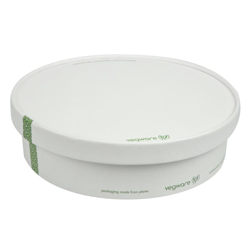 Vegware 185-Series Compostable Bon Appetit Wide PLA-lined Paper Food Bowls 26oz (Pack of 300)