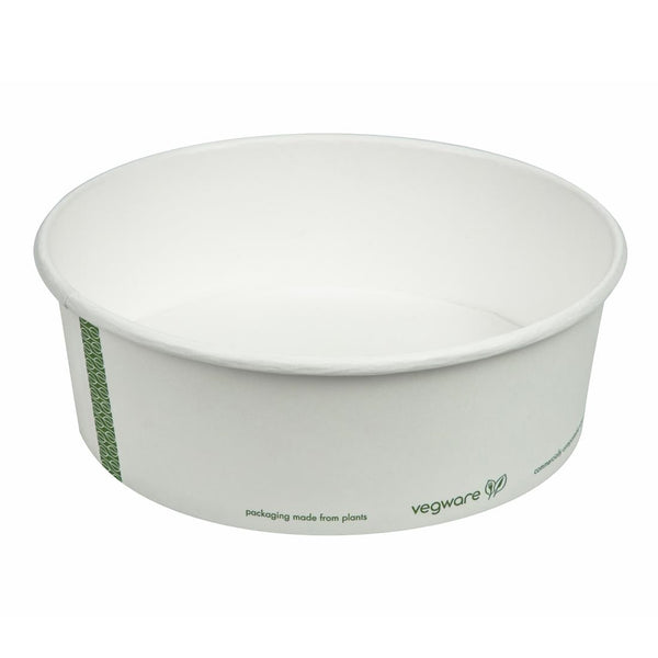 Vegware 185-Serie Kompostierbare Bon Appetit breite, mit PLA ausgekleidete Papier-Futternäpfe, 32 oz (300 Stück)