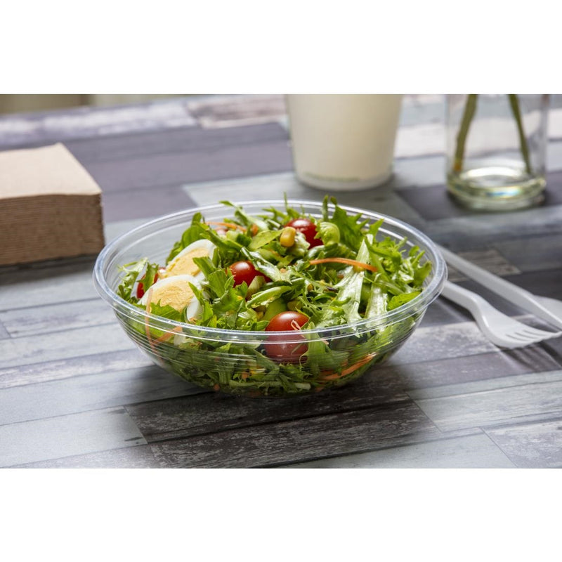 Vegware 185-Series Compostable Bon Appetit Wide PLA Salad Bowls 24oz (Pack of 300)