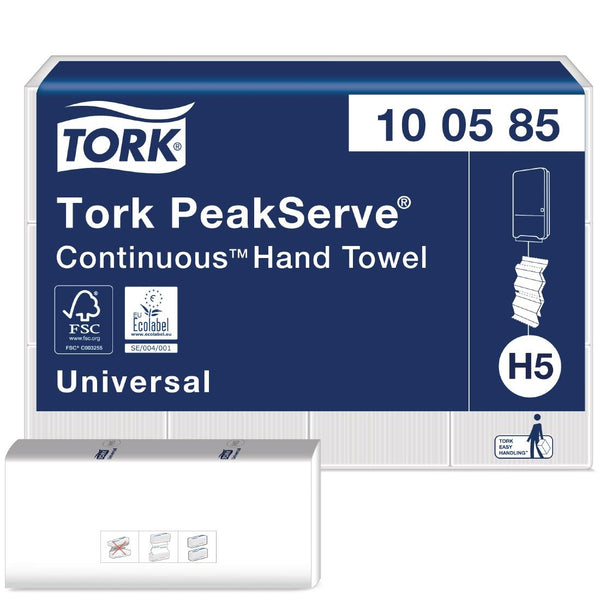 Tork PeakServe Continuous 1-lagige Handtücher, Weiß (12 x 410 Stück)