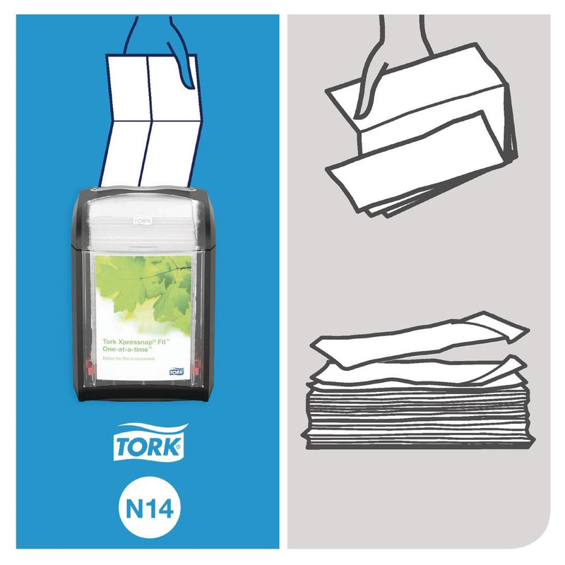 Tork Xpressnap Fit Recycled Spenderserviette, Natur, 2-lagig (Packung mit 6 x 720 Stück)