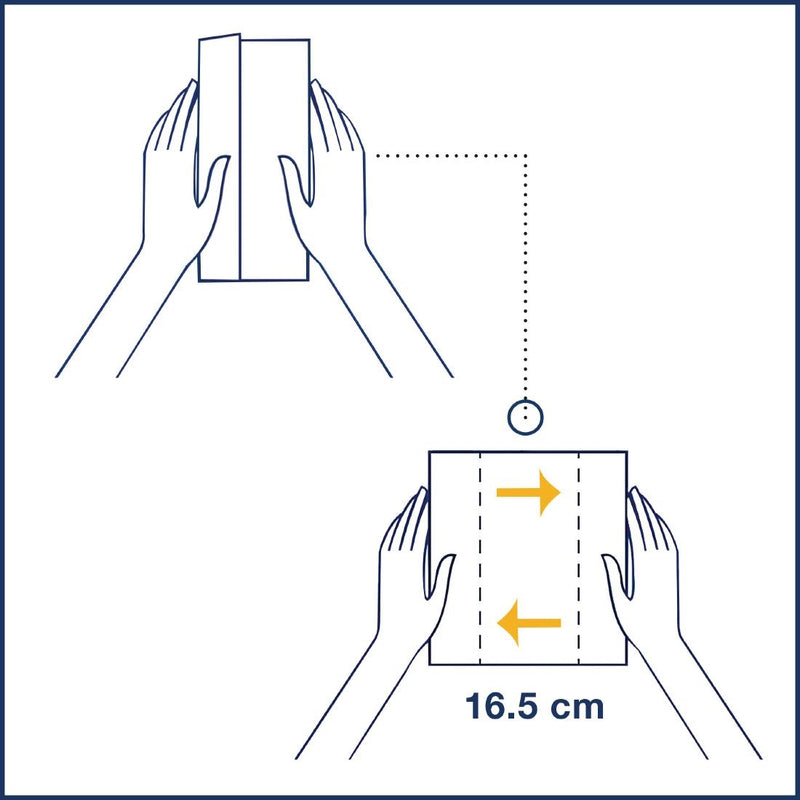 Tork Xpressnap Fit Recycled Spenderserviette, Weiß, 2-lagig (Packung mit 6 x 720 Stück)