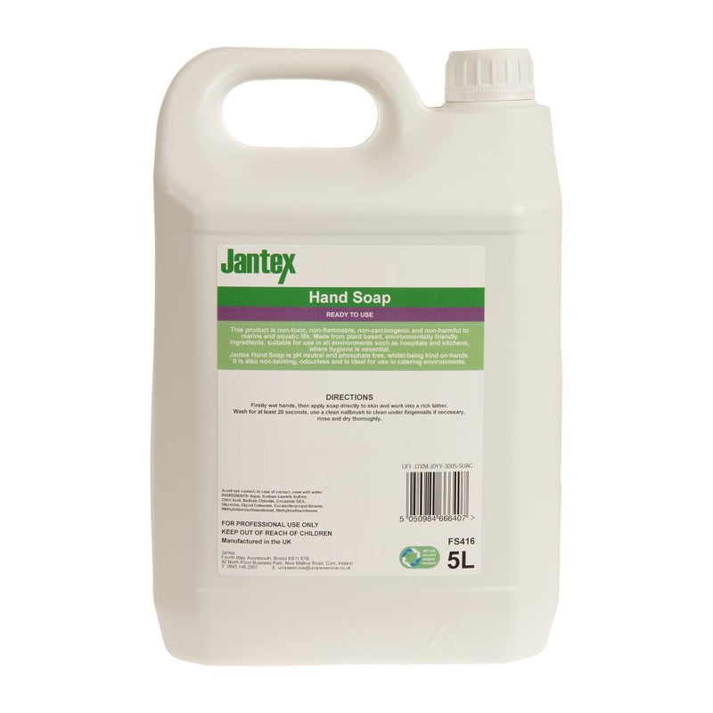 Jantex Green Hand Soap Lotion Ready To Use 5Ltr