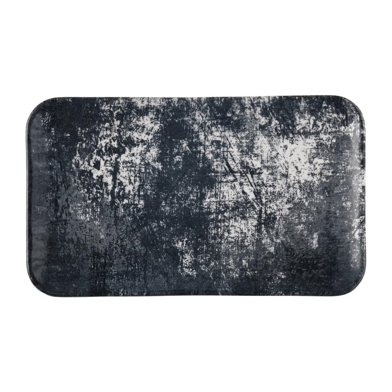 Dudson Makers Urban Organic Rectangular Plate Black 269mmx160mm (Pack of 12)