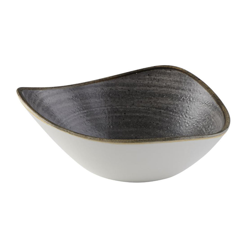 Churchill Stonecast Raw Lotus Bowl Black 178mm (Pack of 12)