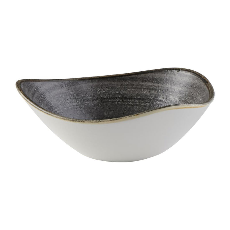 Churchill Stonecast Raw Lotus Bowl Black 178mm (Pack of 12)