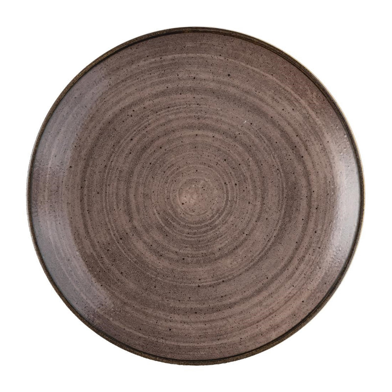 Churchill Stonecast Raw Evolve Coupe Plate Brown 260mm (Pack of 12)