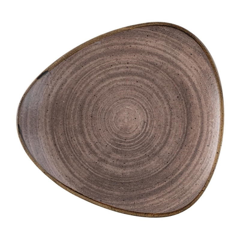 Churchill Stonecast Raw Lotus Plate Brown 254mm (Pack of 12)