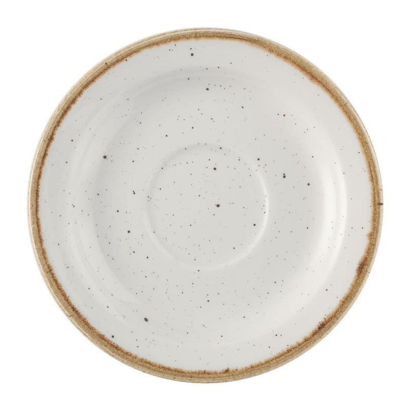 Churchill Stonecast Profile Saucer Barley White 150mm (Pack of 12)