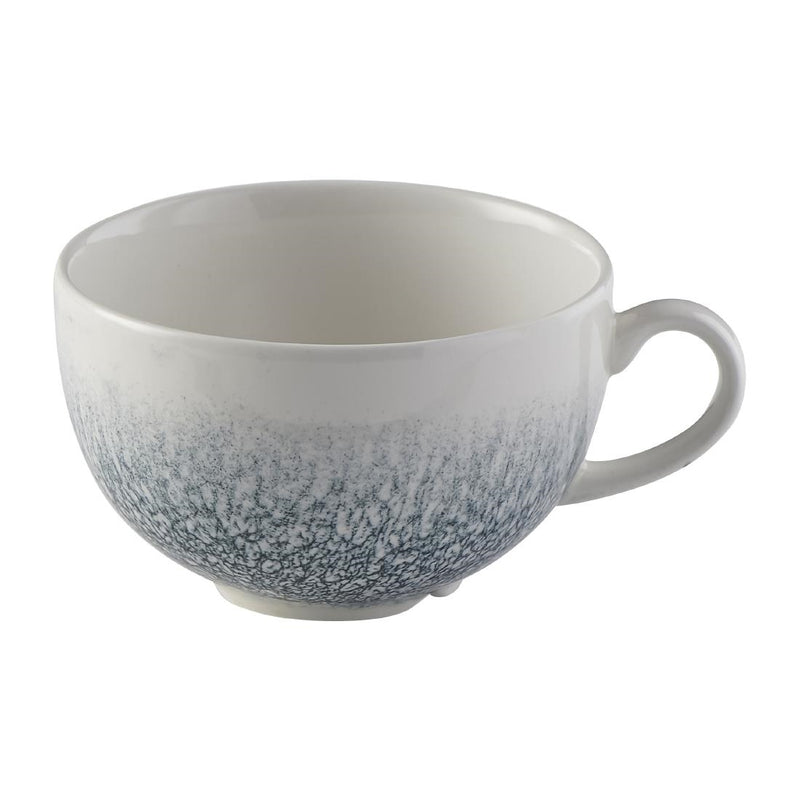 Churchill Raku Duo Cappuccino-Tasse, Topasblau, 340 ml, 12 Stück