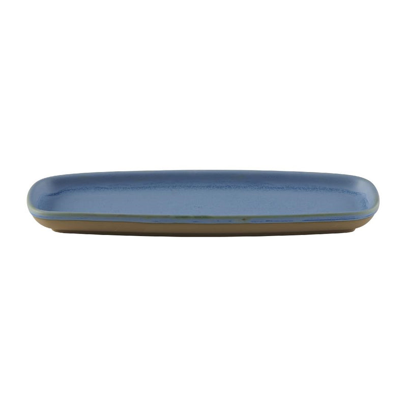 Churchill Emerge Oslo Oblong Plate Blue 254x77mm (Pack of 6)