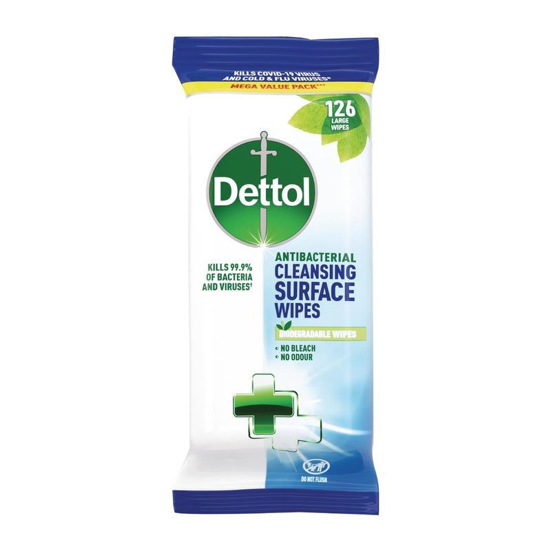 Dettol Antibakterielle Oberflächenreinigungstücher (126er-Pack)