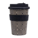 Huskup Art Deco Circles Reusable Eco Coffee Cup 400ml
