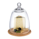 APS Holztablett mit Glasabdeckung 185 mm