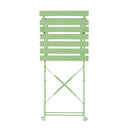 Bolero Pavement Style Steel Folding Chairs Light Green (Pack of 2)