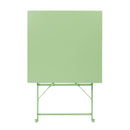 Bolero quadratischer Klapptisch aus Stahl im Pavement-Stil, hellgrün, 600 mm