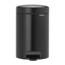 Brabantia Newlcon Pedal Bin Matt Black 3Ltr