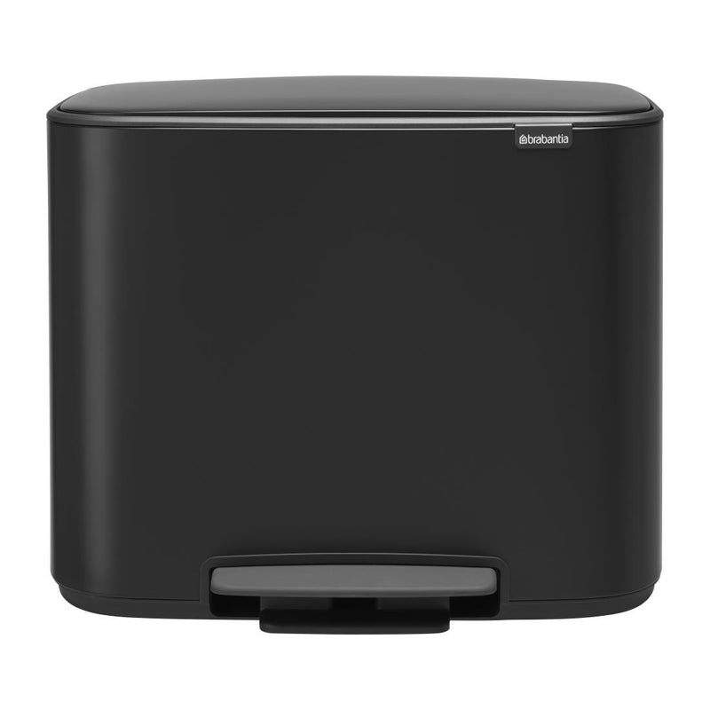 Brabantia Bo Recycling Pedal Bin Matt Black 11Ltr + 23Ltr