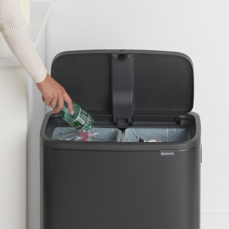 Brabantia Bo Recycling Touch Bin Mattschwarz 2 x 30Ltr