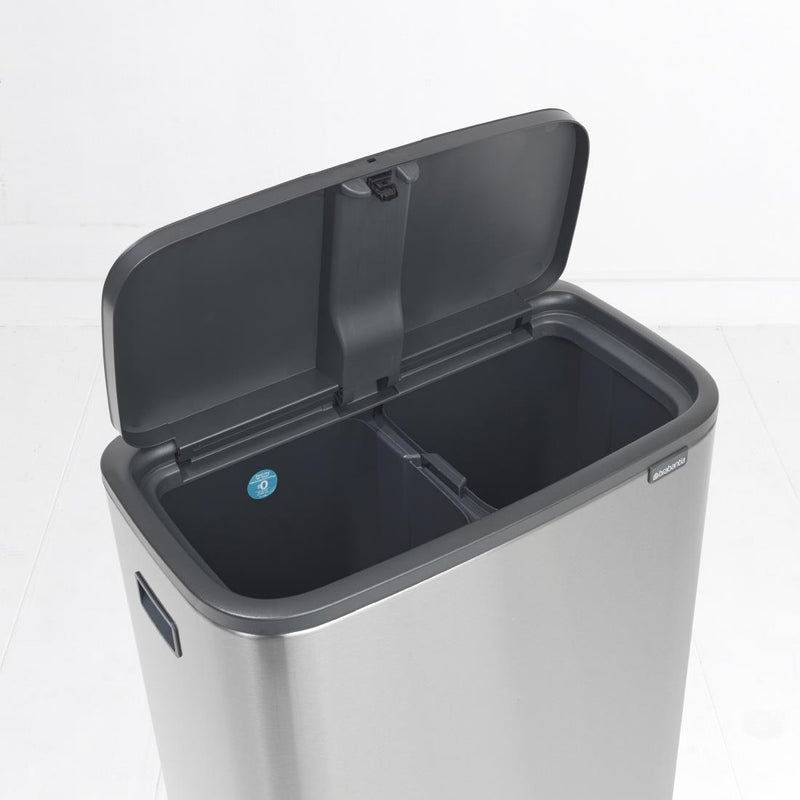 Brabantia Bo Recycling Touch Bin Matt Steel 2 x 30Ltr