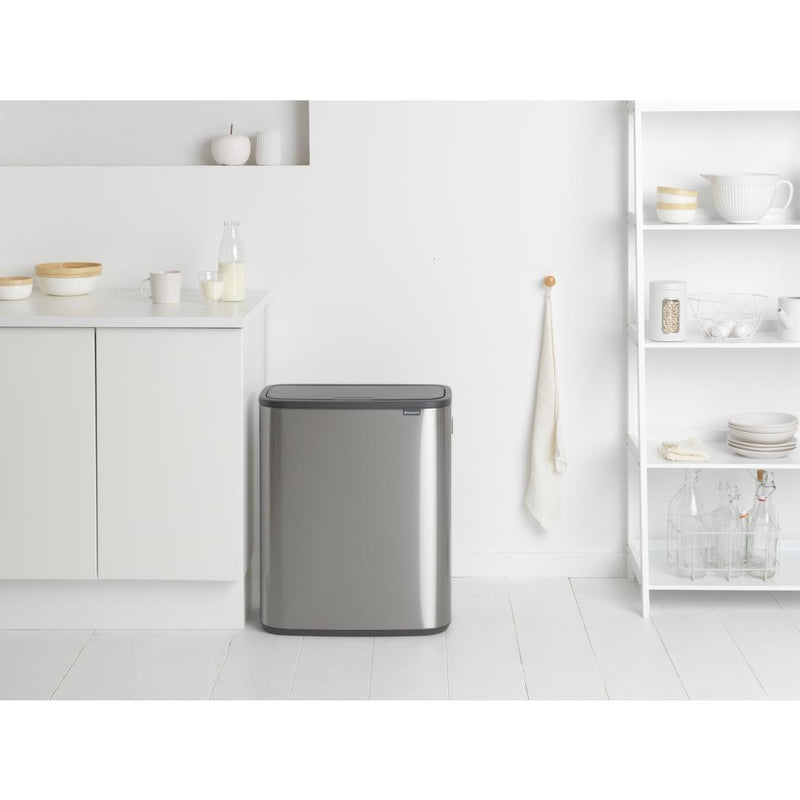 Brabantia Bo Recycling Touch Bin Matt Steel 2 x 30Ltr