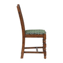 Mayfair Dining Chair with Green Diamond Padded Seat (Pack of 2)