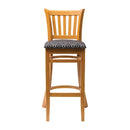 Manhattan Soft Oak Bar Chair with Black Diamond Padded Seat