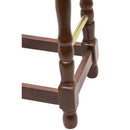 Classic Dark Wood High Bar Stool with Green Diamond Seat (Pack of 2)