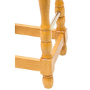 Classic Soft Oak High Bar Stool with Blue Diamond Seat (Pack of 2)