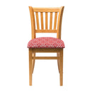 Manhattan Esszimmerstuhl aus weicher Eiche mit gepolstertem Sitz in Red Diamond (2er-Pack)